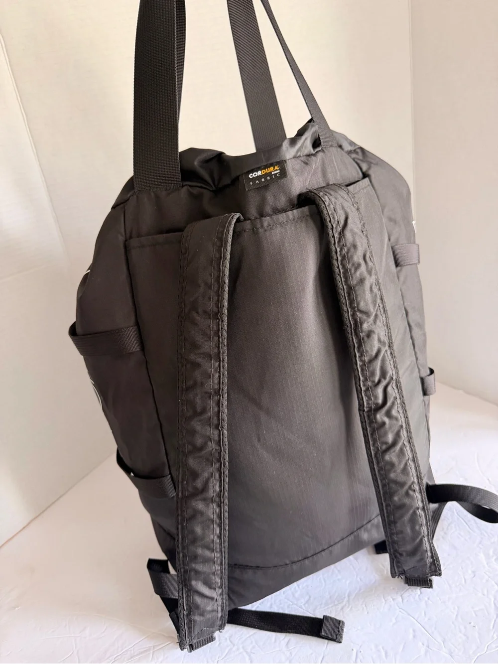 Supreme Black Drawstring tote backpack SS19